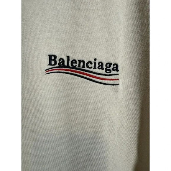 Balenciaga Campaign Logo Embroidered T-shirt - Picture 4 of 14